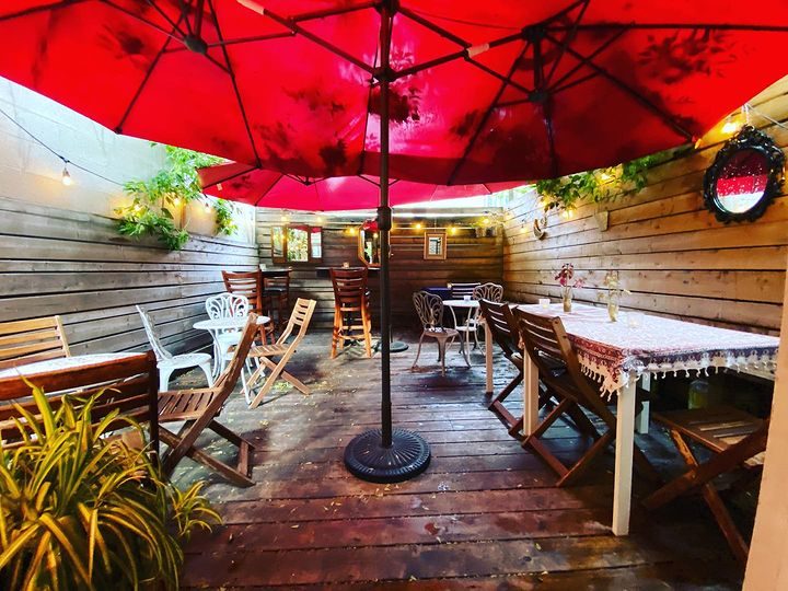 Cocktails on the patio